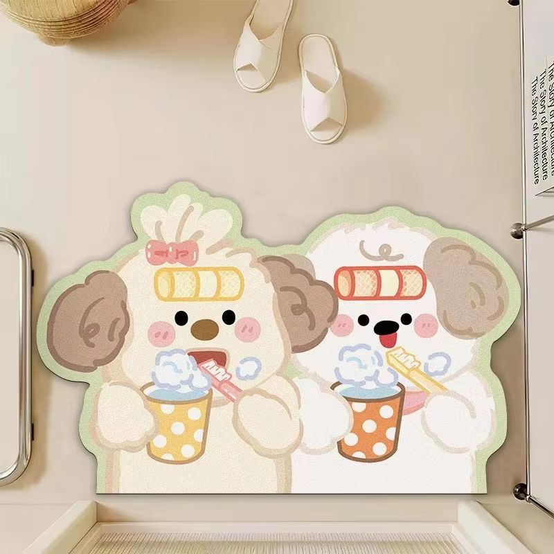 Home Made Bathroom Vanity - VIKAMA Korean Style Cream Shaped Doormat,