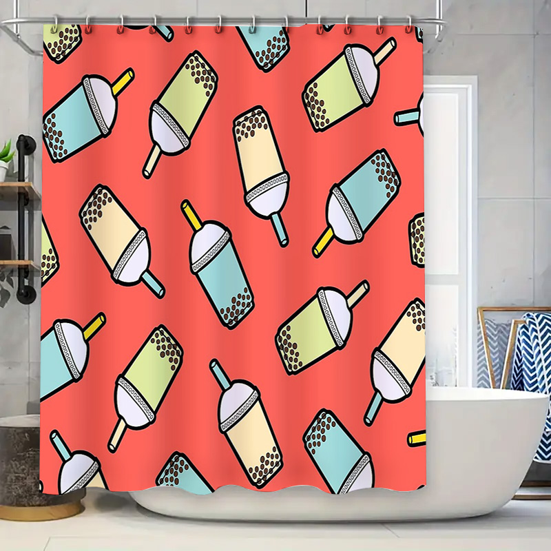 Home Decor Bathroom Ideas - Unique Bubble Tea Shower Curtain Cute