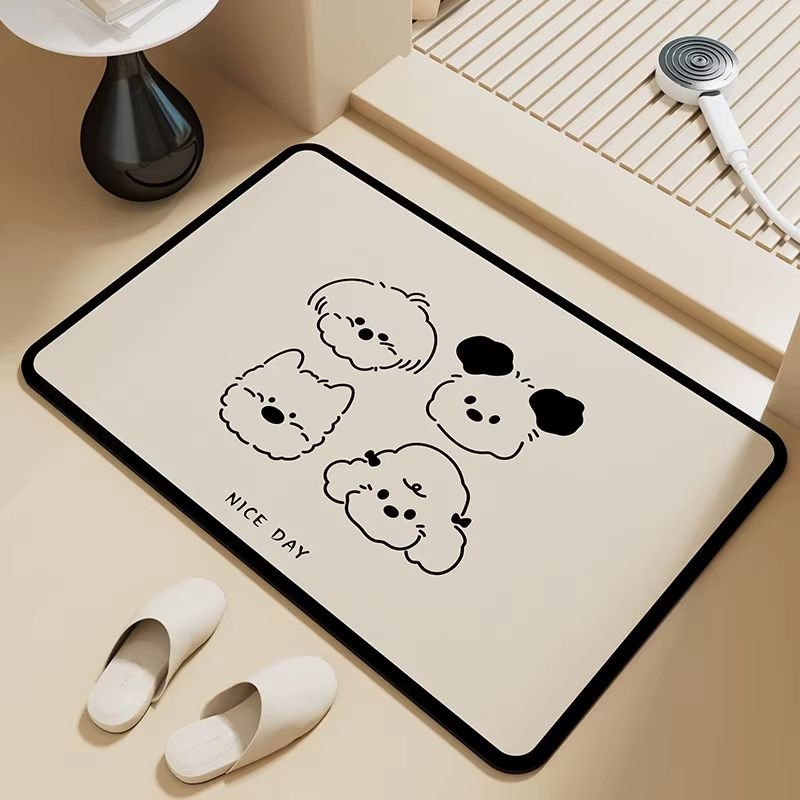 Home Made Bathroom Vanity - VIKAMA Cute Cartoon Bathroom Mat, Super