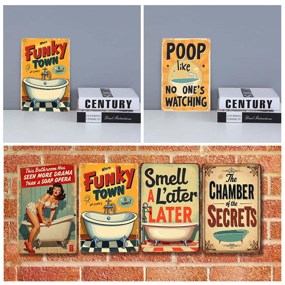 Funny Bathroom Rules Vintage M - огляд і ціна Home Decor Bathroom Ideas