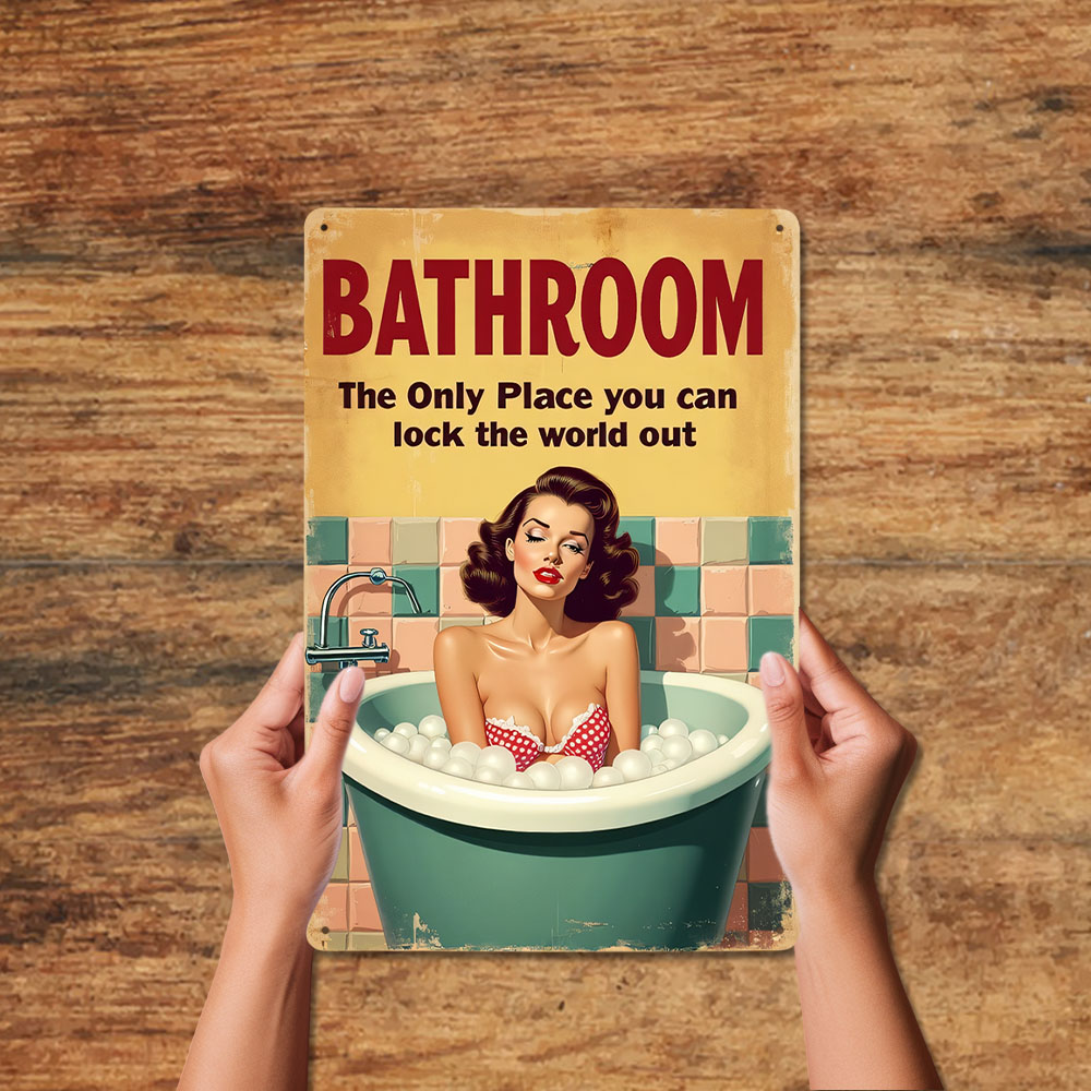 Funny Bathroom Rules Vintage M - огляд і ціна Home Decor Bathroom Ideas
