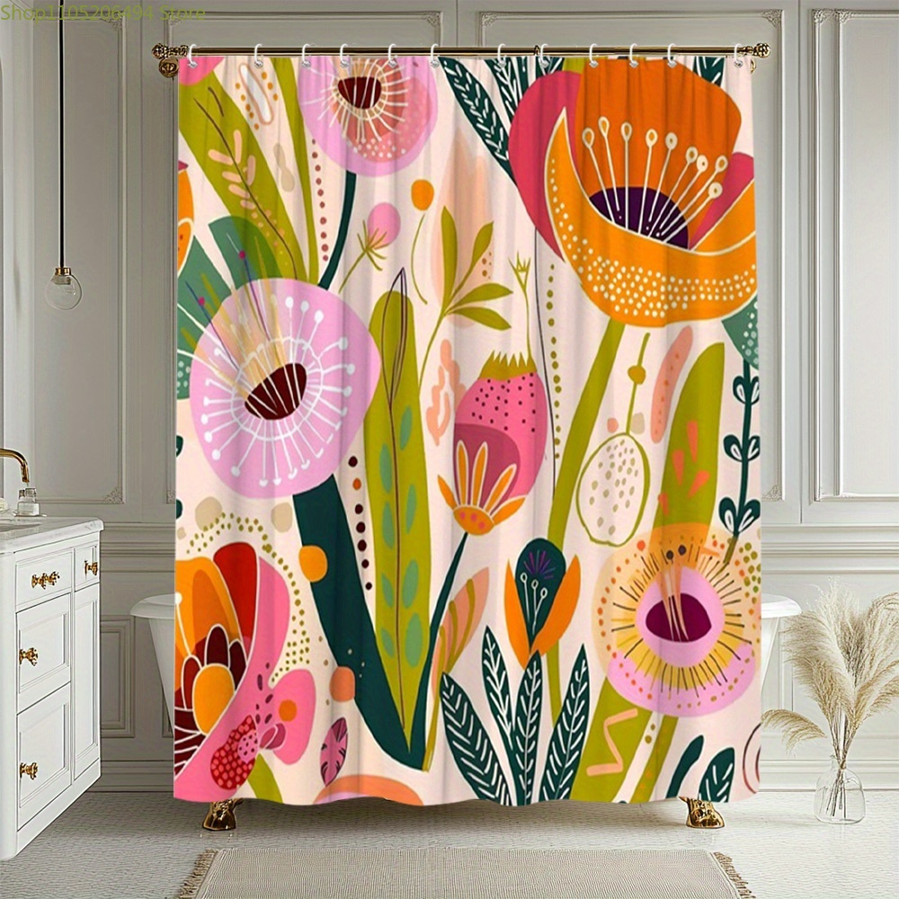 Vibrant Floral Pattern Shower  - огляд і ціна Home Decor Bathroom Ideas