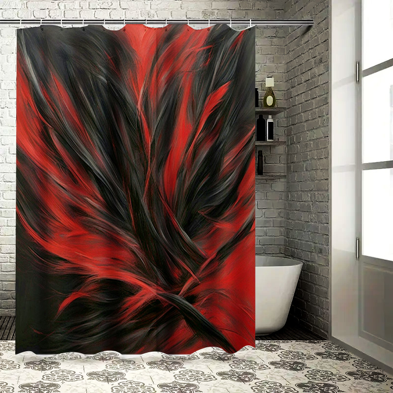 Red and Black Abstract Print S - огляд і ціна Home Decor Bathroom Ideas