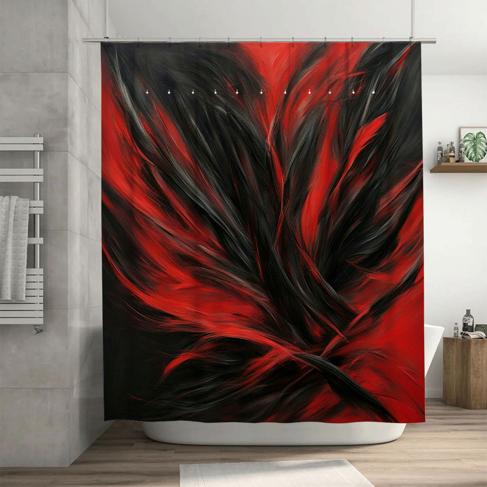 Red and Black Abstract Print S - огляд і ціна Home Decor Bathroom Ideas