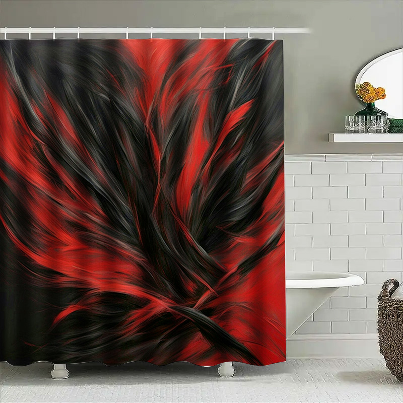 Red and Black Abstract Print S - огляд і ціна Home Decor Bathroom Ideas