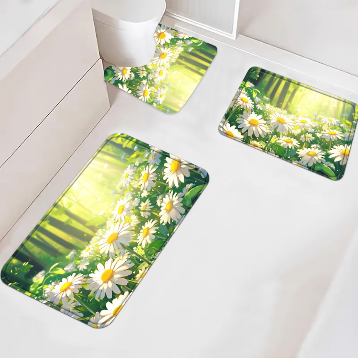 Daisy Floral Bath Mat Set Bath - огляд і ціна Home Made Bathroom Vanity