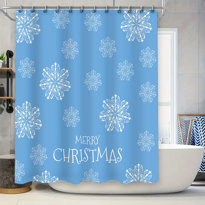 Christmas Shower Curtain Snowf - огляд і ціна Home Decor Bathroom Ideas