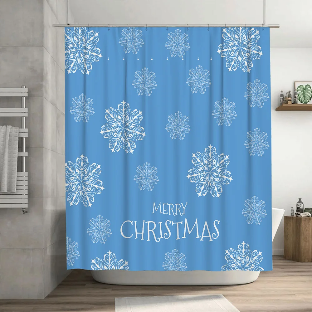 Christmas Shower Curtain Snowf - огляд і ціна Home Decor Bathroom Ideas