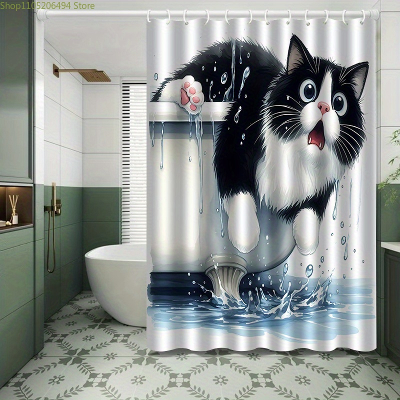 Funny Cat Jumping from Bathtub - огляд і ціна Home Decor Bathroom Ideas