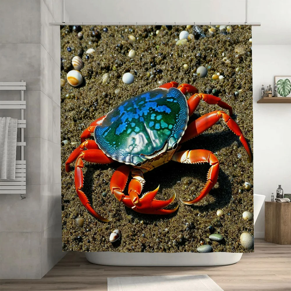 3D Printed Shower Curtain Blue - огляд і ціна Home Decor Bathroom Ideas