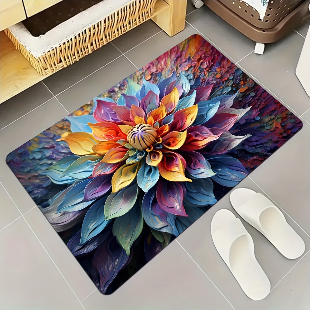 Floral Bath Rug - Soft Plush P - огляд і ціна Home Made Bathroom Vanity