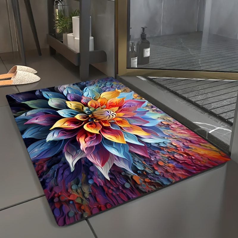 Floral Bath Rug - Soft Plush P - огляд і ціна Home Made Bathroom Vanity