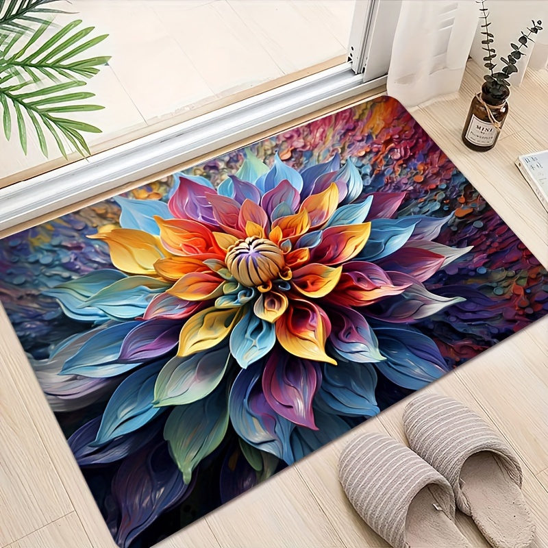 Floral Bath Rug - Soft Plush P - огляд і ціна Home Made Bathroom Vanity