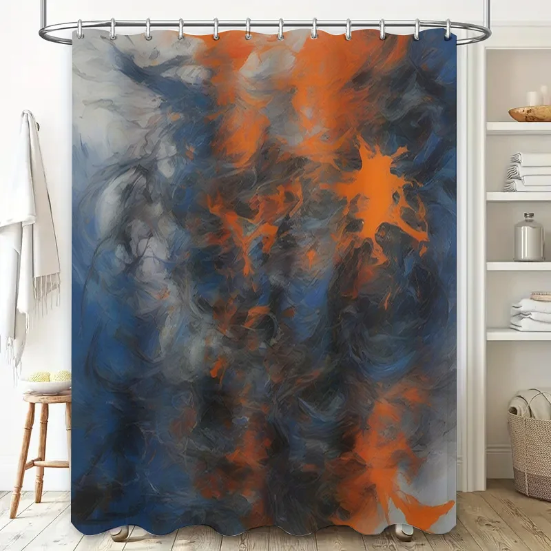 Luxury Blue Orange Watercolor  - огляд і ціна Home Decor Bathroom Ideas