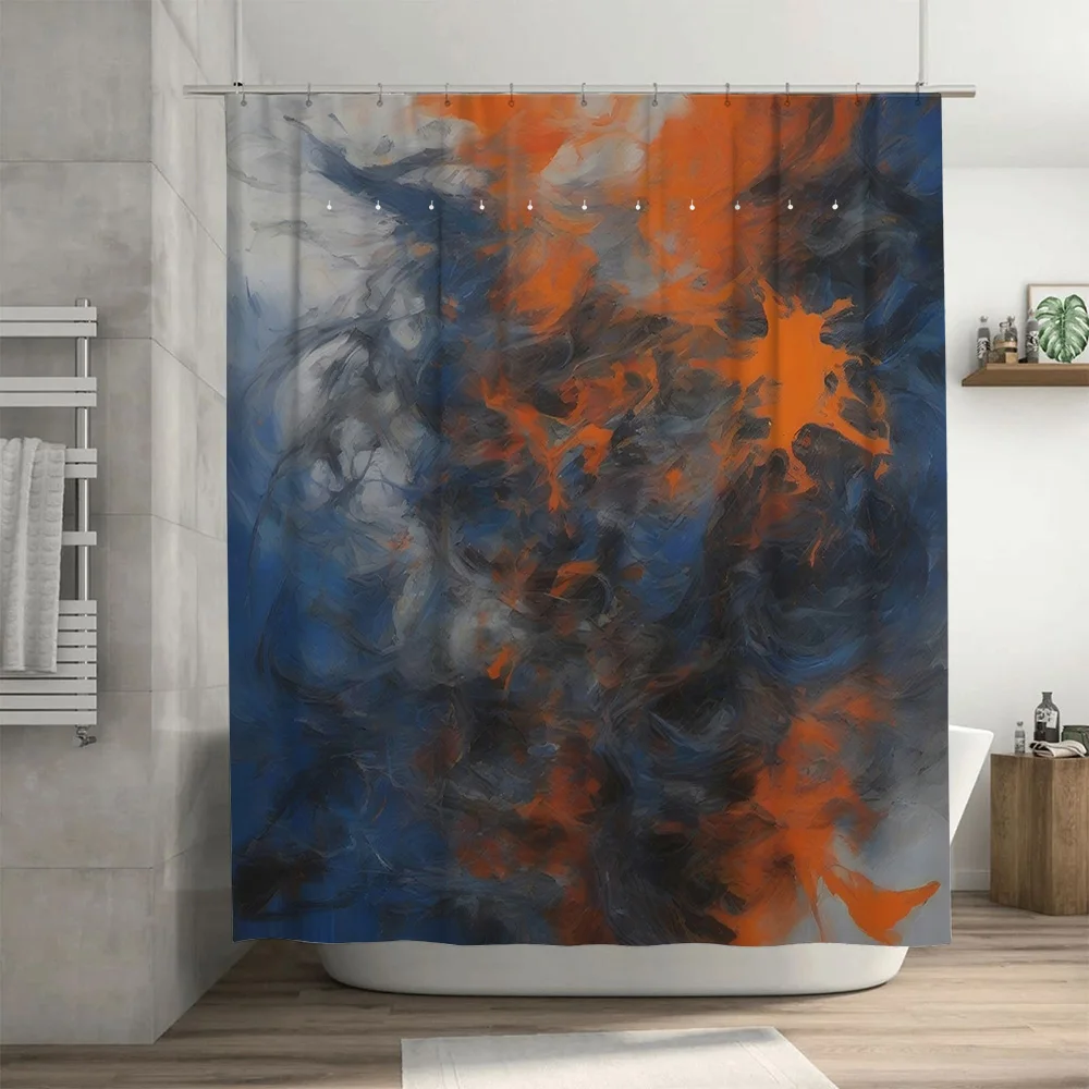 Luxury Blue Orange Watercolor  - огляд і ціна Home Decor Bathroom Ideas
