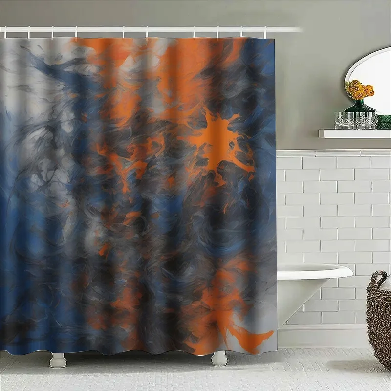 Luxury Blue Orange Watercolor  - огляд і ціна Home Decor Bathroom Ideas
